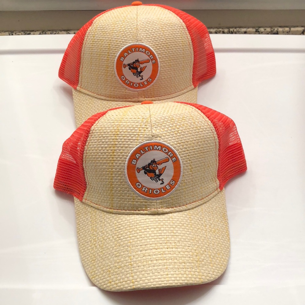 2 Baltimore orioles baseball hats